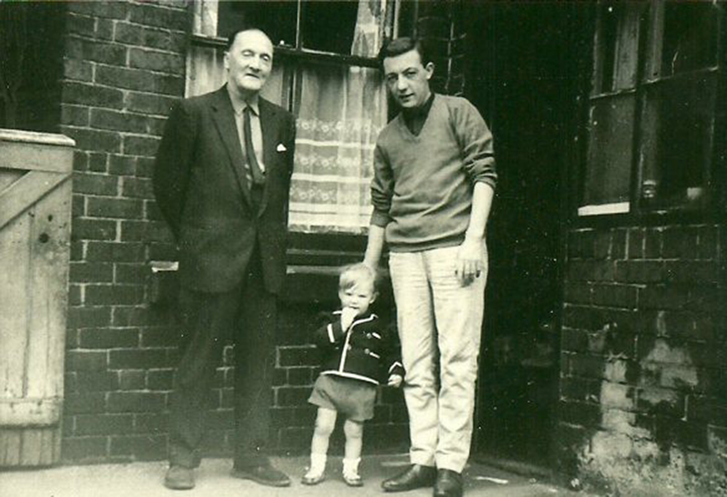 photo of Tony South as a child with his father and grandfather